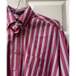 Vintage Tommy Hilfiger Men's L‎ Striped Button Shirt Preppycore Retro Business
